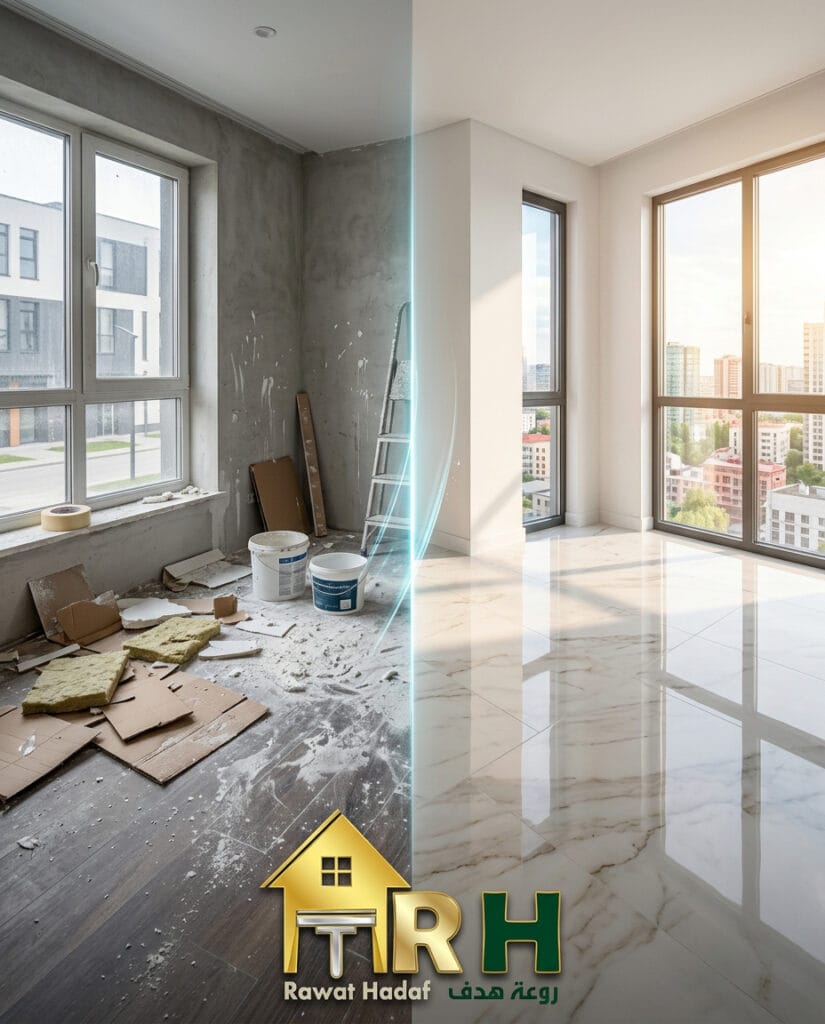 تنظيف شقق جديدة بعد التشطيب: الخطوة الأهم قبل السكن